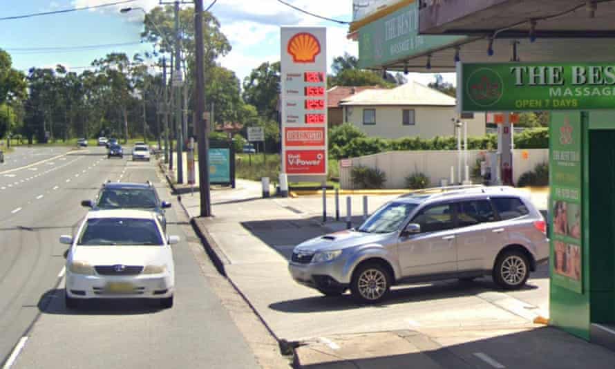 A petrol station on Newbridge Road in Chipping Norton before the floods