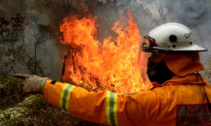 Firefighter during a backburn