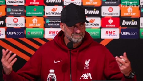 'Who had this idea?': Jürgen Klopp interrupted by loud Toulouse fans' celebrations – video