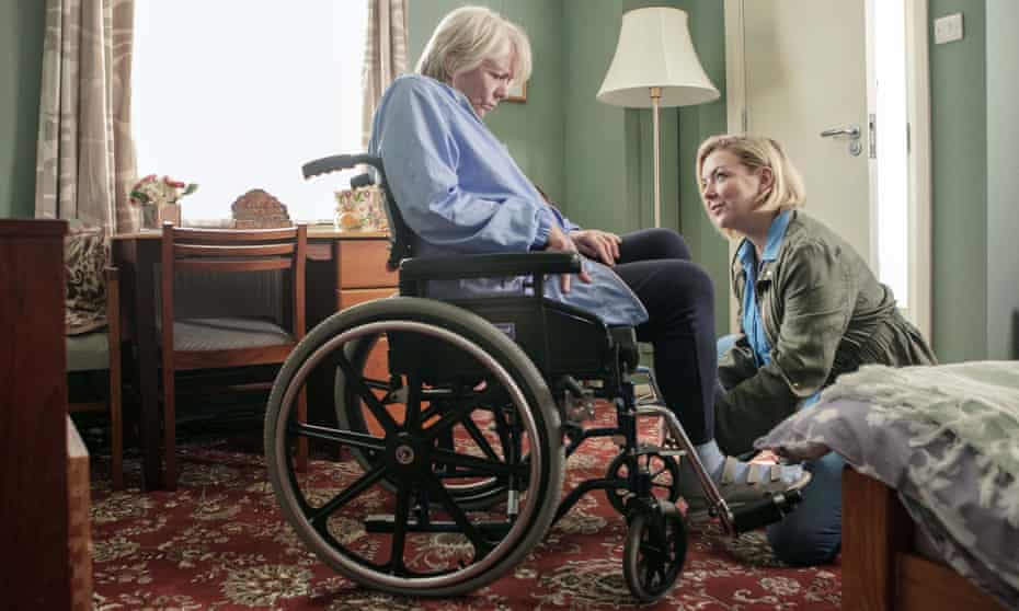 Sheridan Smith as Jenny, right, looking after her mother Mary, played by Alison Steadman, in the drama Care. 