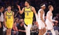 Indiana Pacers guard Tyrese Haliburton celebrates as his team make their way to the Eastern Conference finals