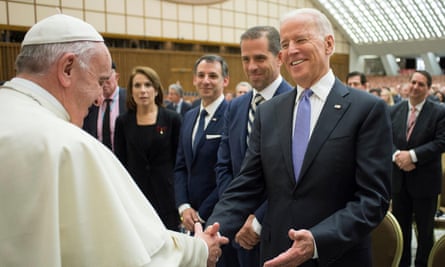 Then vice-president Biden meeting with Pope Francis in April 2016.