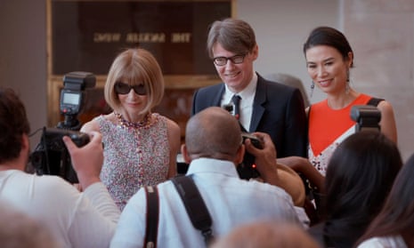 Table-setting hierarchy … Anna Wintour, left, in The First Monday in May.