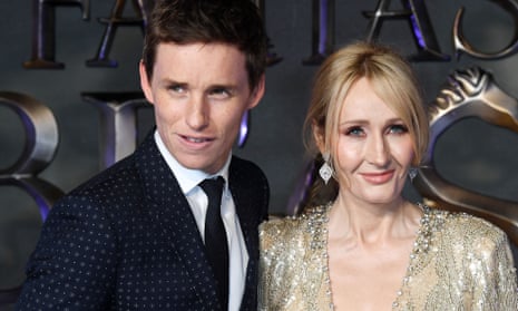Eddie Redmayne and JK Rowling at the premiere of Fantastic Beasts and Where to Find Them in 2016.