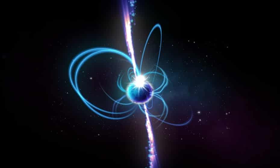 An artist's impression of what could be a neutron star