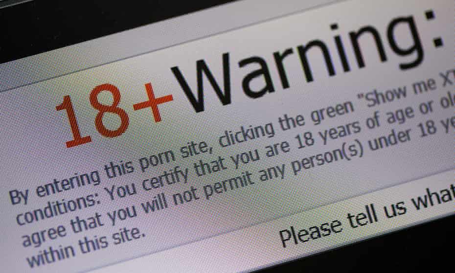 Porn Website only 18+ Warning
