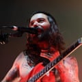 Simon Neil of Biffy Clyro topless on stage