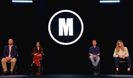 Sirin, second from left, and her fellow contestants on Mastermind.
