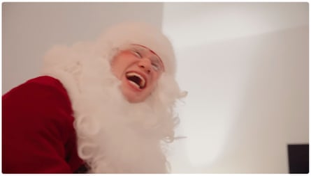 Erling Haaland dressed as Santa Claus