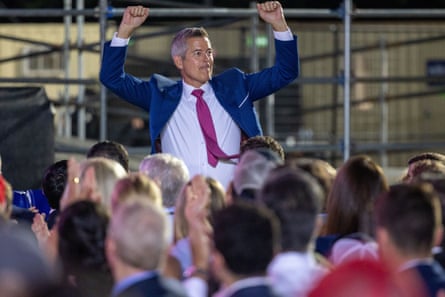 Sean Duffy celebrates