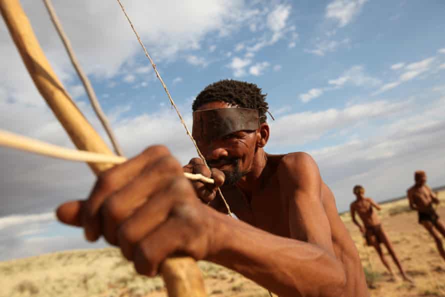 A bushman from the Khomani San community in the southern Kalahari desert