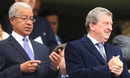 Herman Ouseley, left, with the England manager Roy Hodgson in 2015.