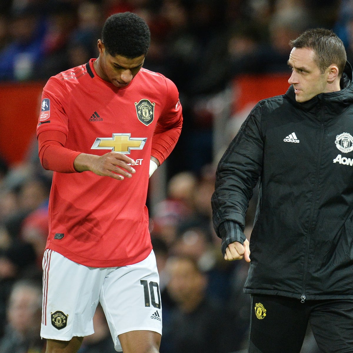 Manchester United S Marcus Rashford Faces Fitness Fight For Liverpool Trip Manchester United The Guardian