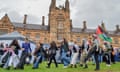A permanent pro-Palestinian protest at the University of Sydney