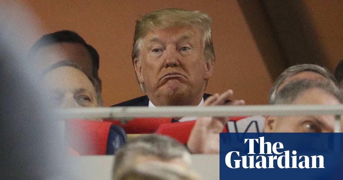Donald Trump greeted with lock him up chants at World Series