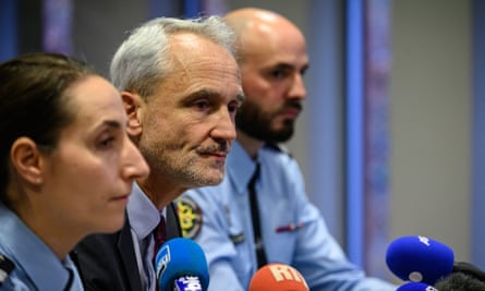 Assistant public prosecutor Antoine Leroy at a press conference
