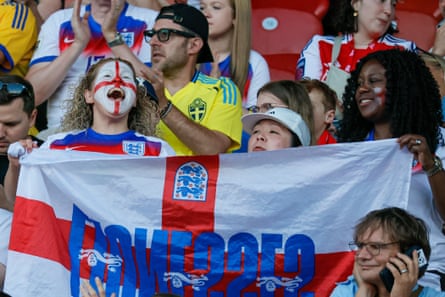 England fans during the quarter-final against Sweden
