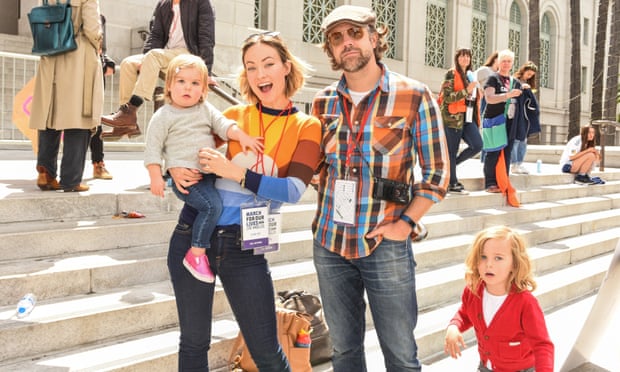 Olivia Wilde, Jason Sudeikis and children.