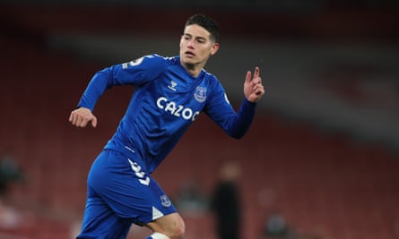 James Rodríguez playing for Everton
