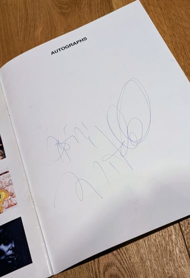 Autographed by Joni Mitchell of Iain Forsyth.