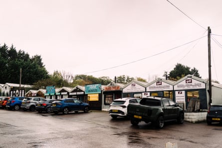 A row of garden centres.