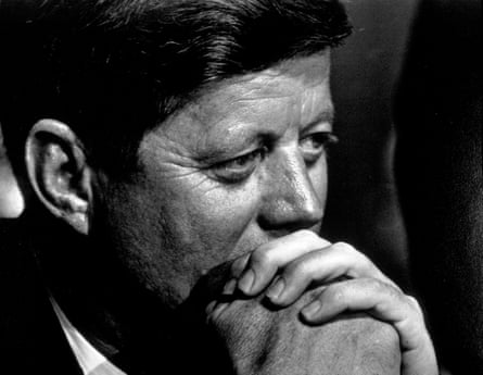 Closeup of US President John F Kennedy