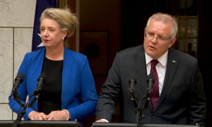 Former sport minister Bridget McKenzie and prime minister Scott Morrison