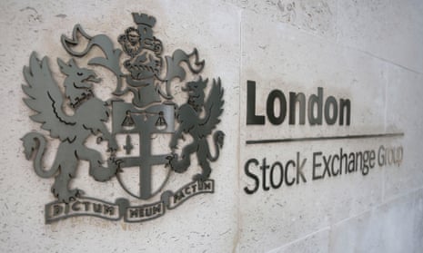 A sign outside the London Stock Exchange