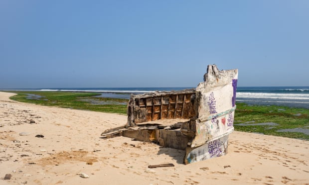 Shipwreck on Nyang Nyang Beach at the south end of Bali.