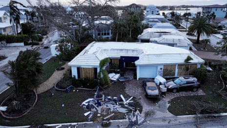 Drone captures destruction from Hurricane Milton in Florida - video