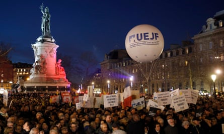 A protest in Paris against antisemitism in February 2019.