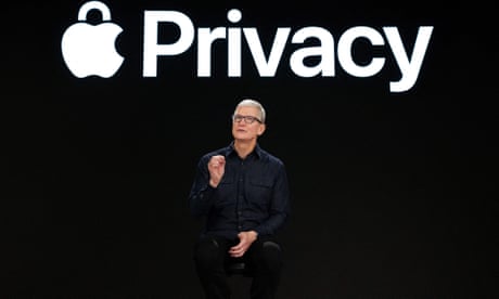 Tim Cook speaks at Apple’s Worldwide Developers’ Conference at Apple Park in Cupertino, California.