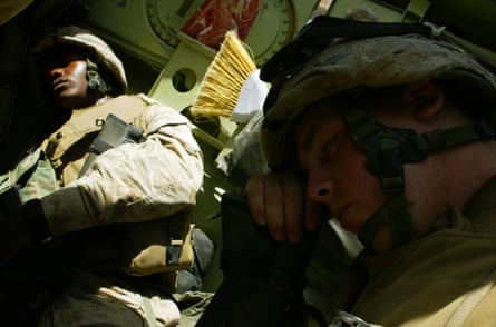 Tyler Flanigan (front) during his time in Iraq