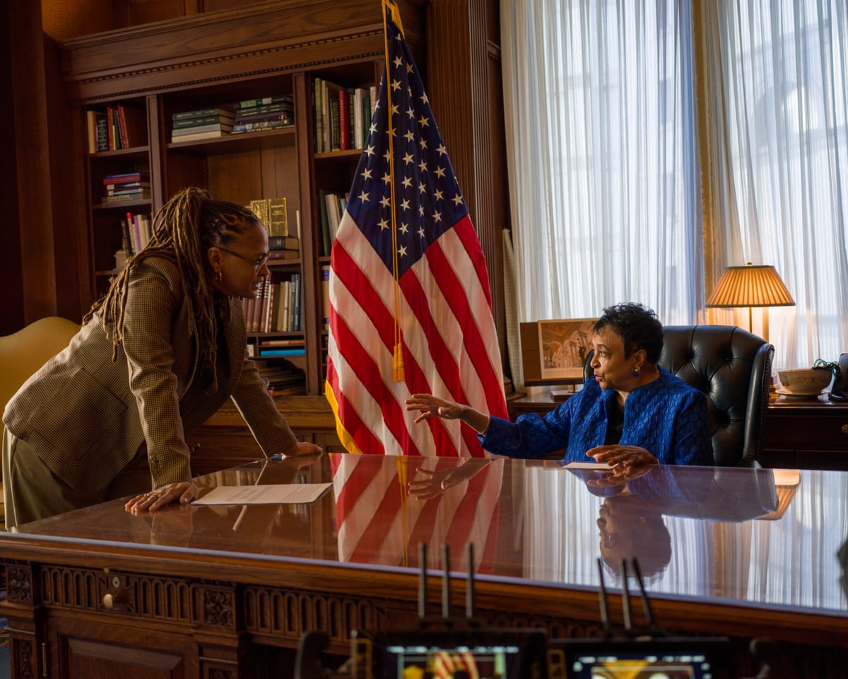 Ava DuVernay speaking about the 14th Amendment documentary at the New York Film Festival