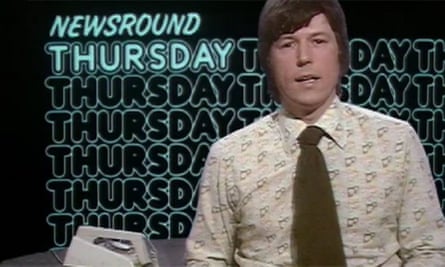 John Craven wears 1970s brown tie and shirt