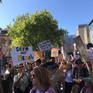 people protesting in bristol during global climate strike