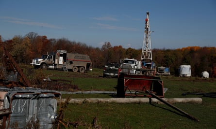 A well site on the natural gas-rich Marcellus shale formation in western Pennsylvania.