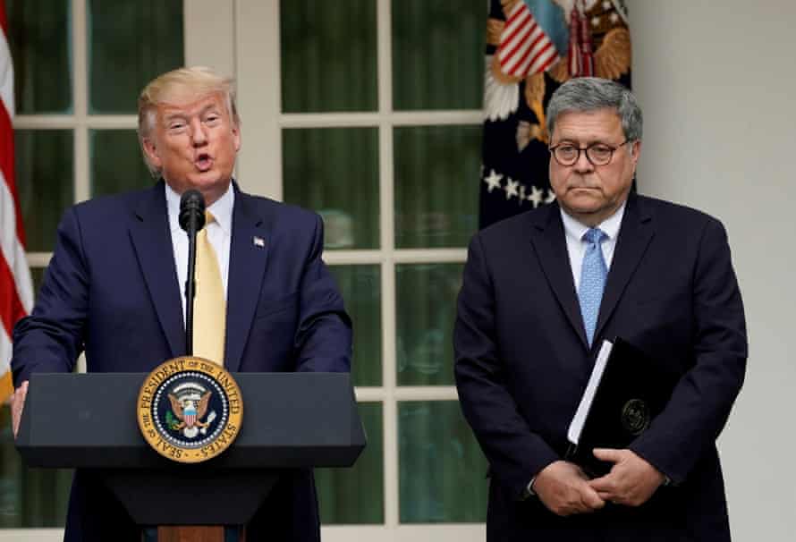 Attorney general Bill Barr stepped down after rejecting Trump’s claims that the election was stolen.