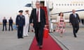 Sir Keir Starmer arrives at Joint Base Andrews Airport, in Maryland.