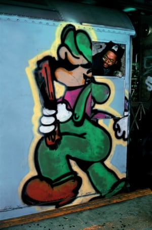 Mario character from Nintendo’s early Donkey Kong Video game, by Son I and Rem, Manhattan, 1983