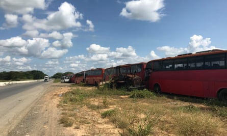 A roadside graveyard of abandoned buses in Venezuela’s Portuguesa state