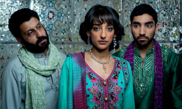 Adeel Akhtar (left) as Shahzad with Kiran Sonia Sawar as Salma and Mawaan Rizwan as Imi.