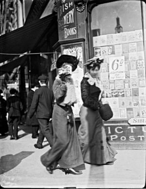 Two women walking past Sibley &amp; Co. Stationers, No. 51 Grafton Street, Dublin, c.1897-1904, by J.J. Clarke (1879-1961)  Clarke Photographic Collection, courtesy National Library of Ireland