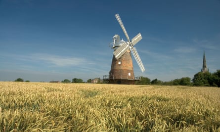 John Webb’s Windmill Thaxted Essex, with the parish church in the background.