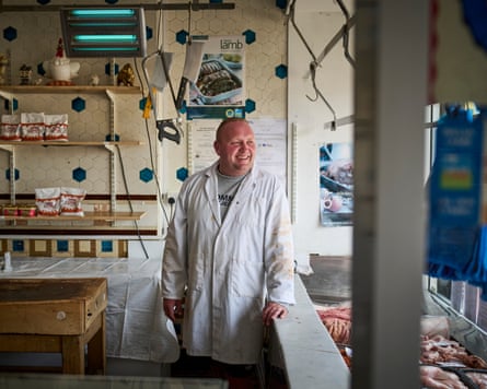 Nathan Grist in his butcher shop