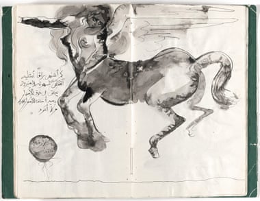 Prison Notebook, 1976, by Ibrahim el-Salahi.