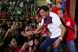 Bongbong Marcos campaigns for the vice-presidency