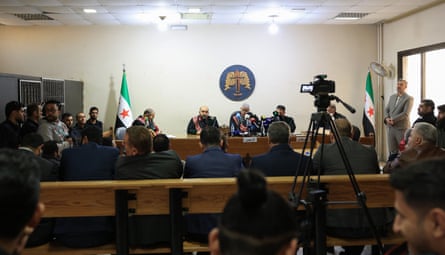 People and cameras in court