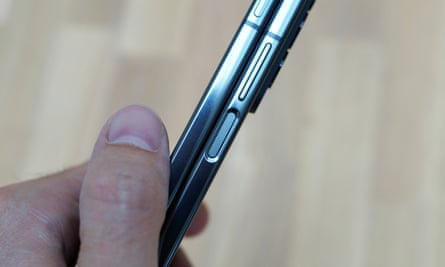 The fingerprint scanner in the power button on the side of the Z Fold 4.