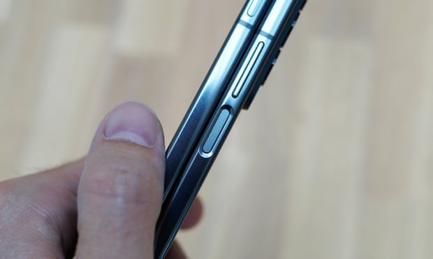 The fingerprint scanner in the power button on the side of the Z Fold 4.